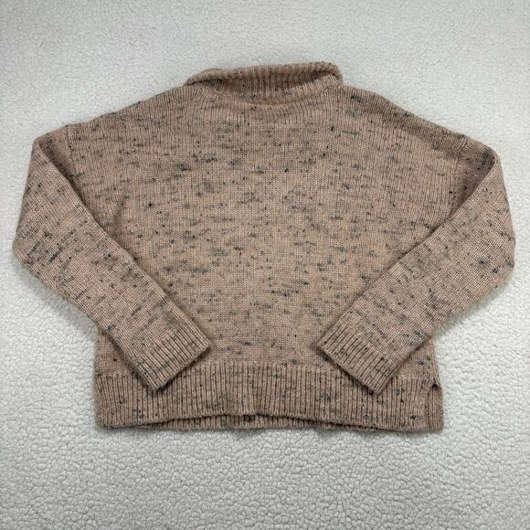 MADEWELL Half Zip Wool Blend Knit Sweater Size M Heathered Pink Popover Pullover - Picture 7 of 9